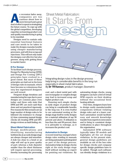 advanced sheet metal fabrication pdf|sheet metal design handbook PDF.